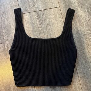 Babaton sculpt knit top black